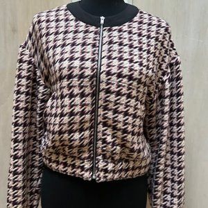 BCBGeneration Houndstooth Boucle Jacket Size XS